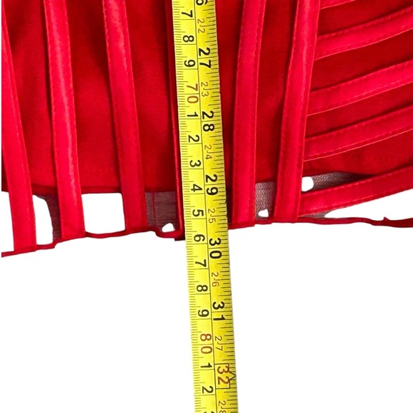 NWT Cache Vibrant Red Sexy Strapless Piped Seaming Dress Sz 4 - Picture 9 of 9
